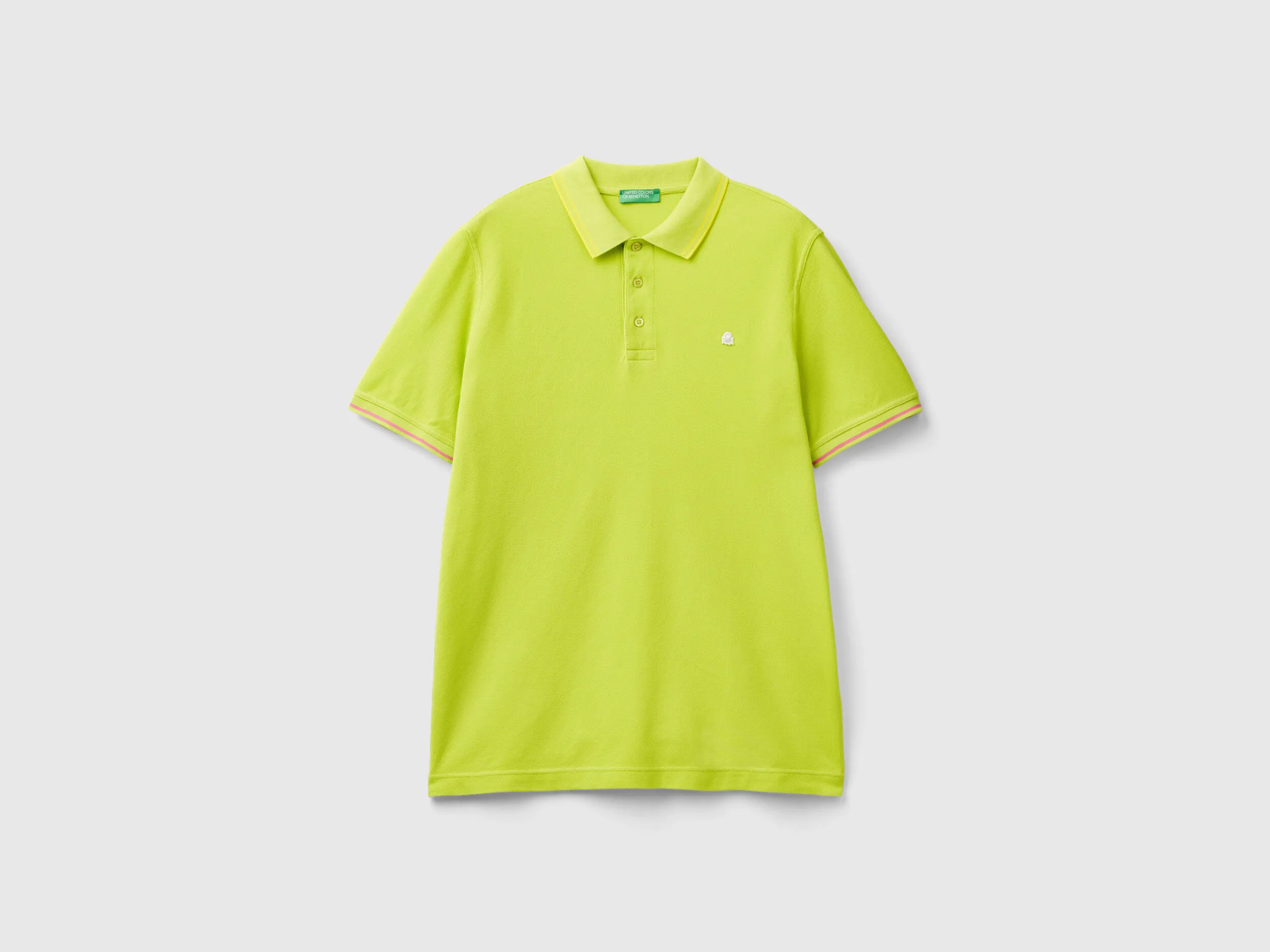 Polo amarillo lima de algodón orgánico