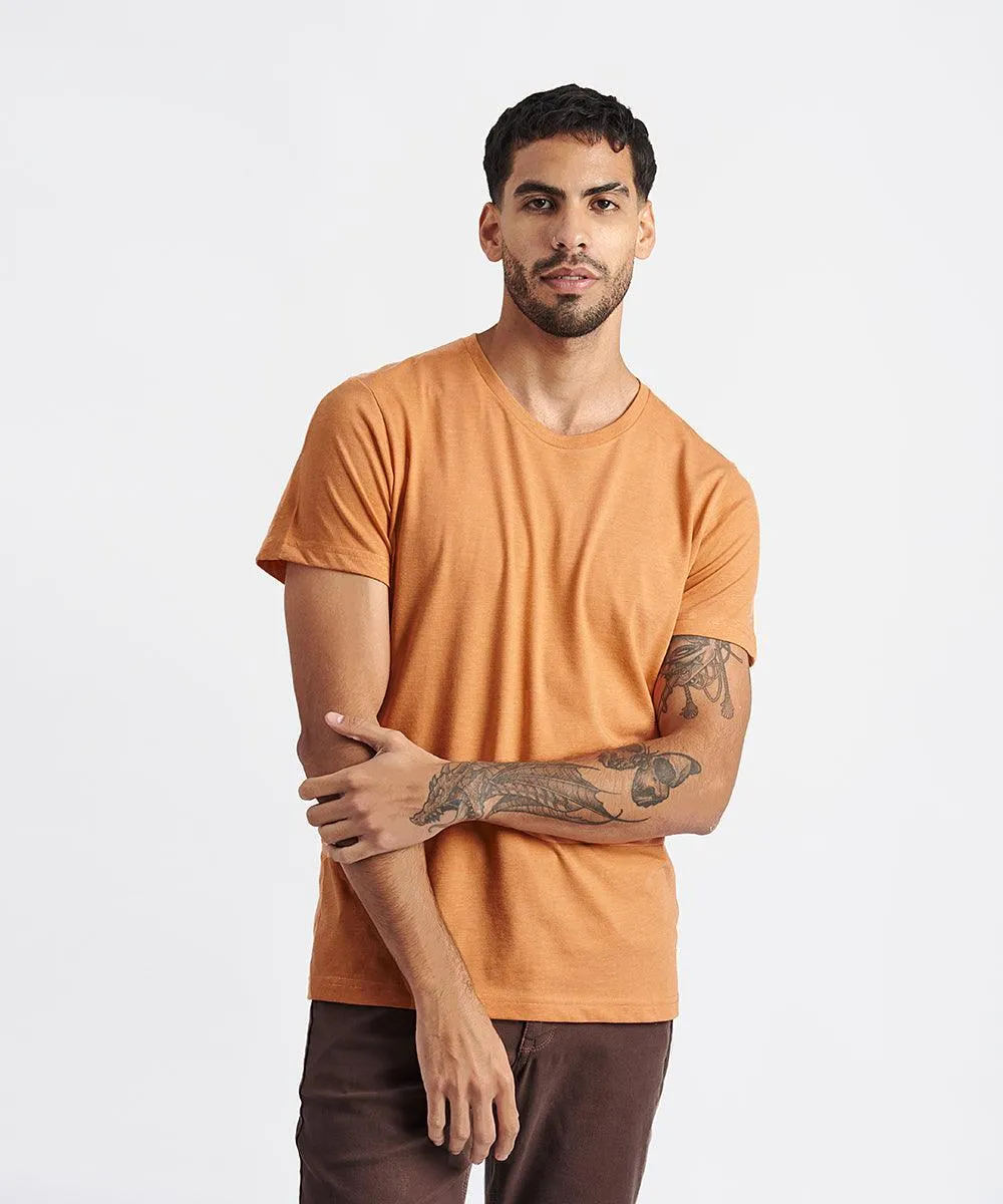 POLO BASICO MANGA CORTA CUELLO REDONDO PV24 NARANJA