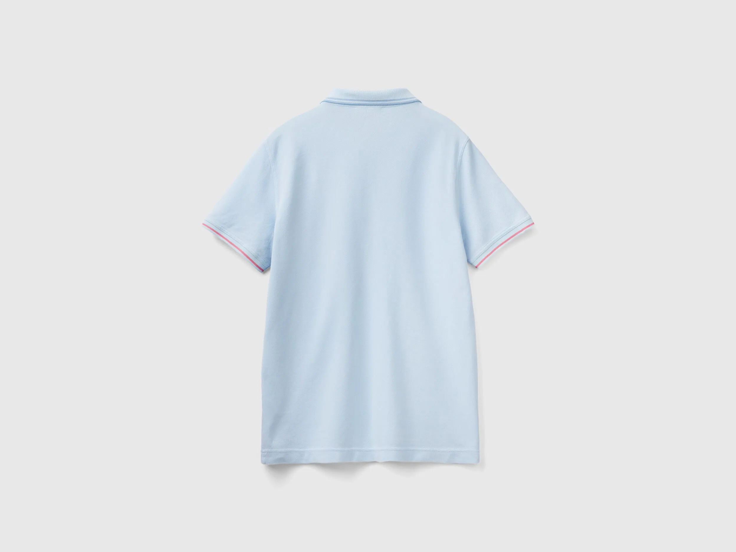 Polo celeste de algodón orgánico