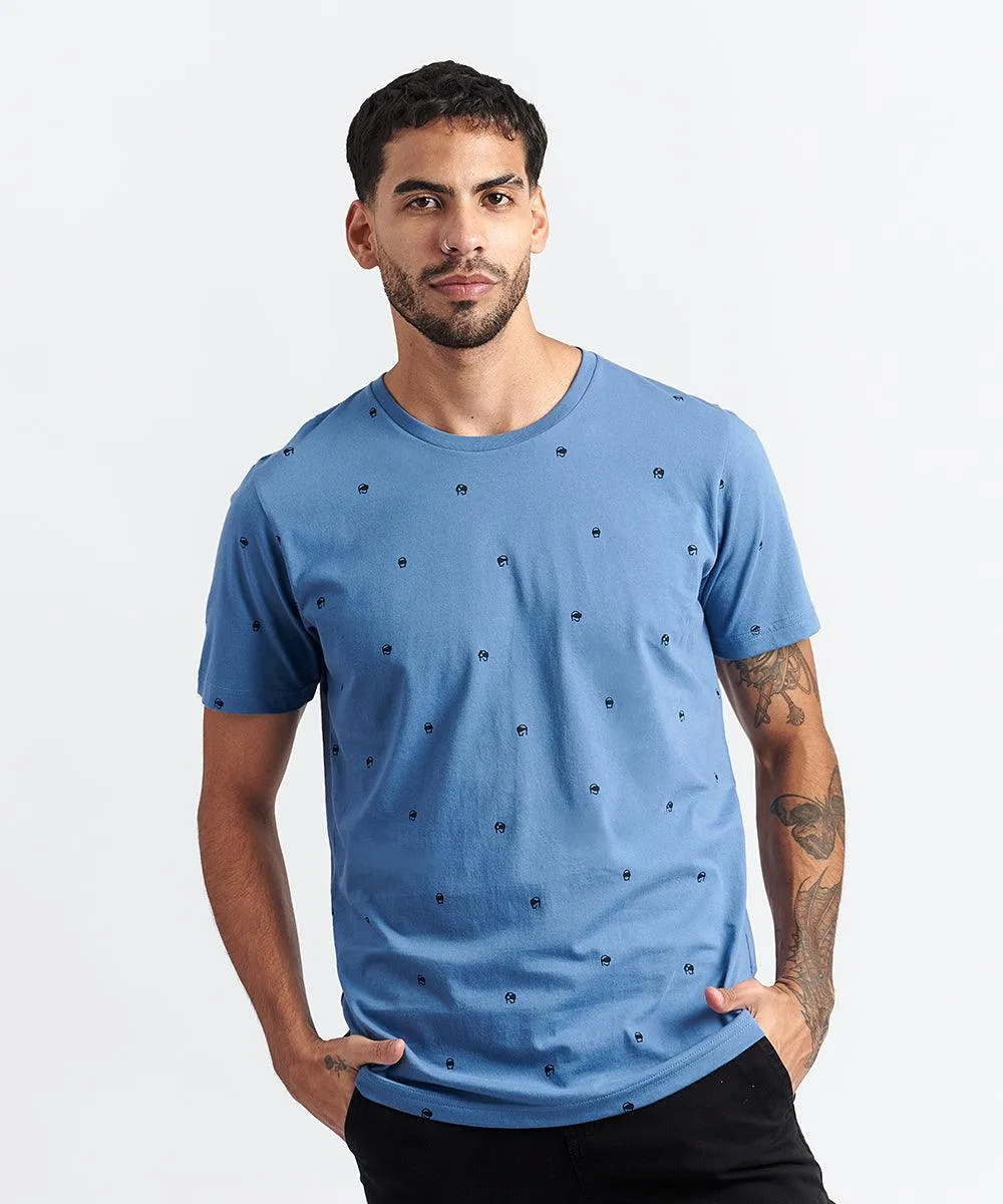 POLO MANGA CORTA ESTAMPADO MINI PRINT ACERO PV24