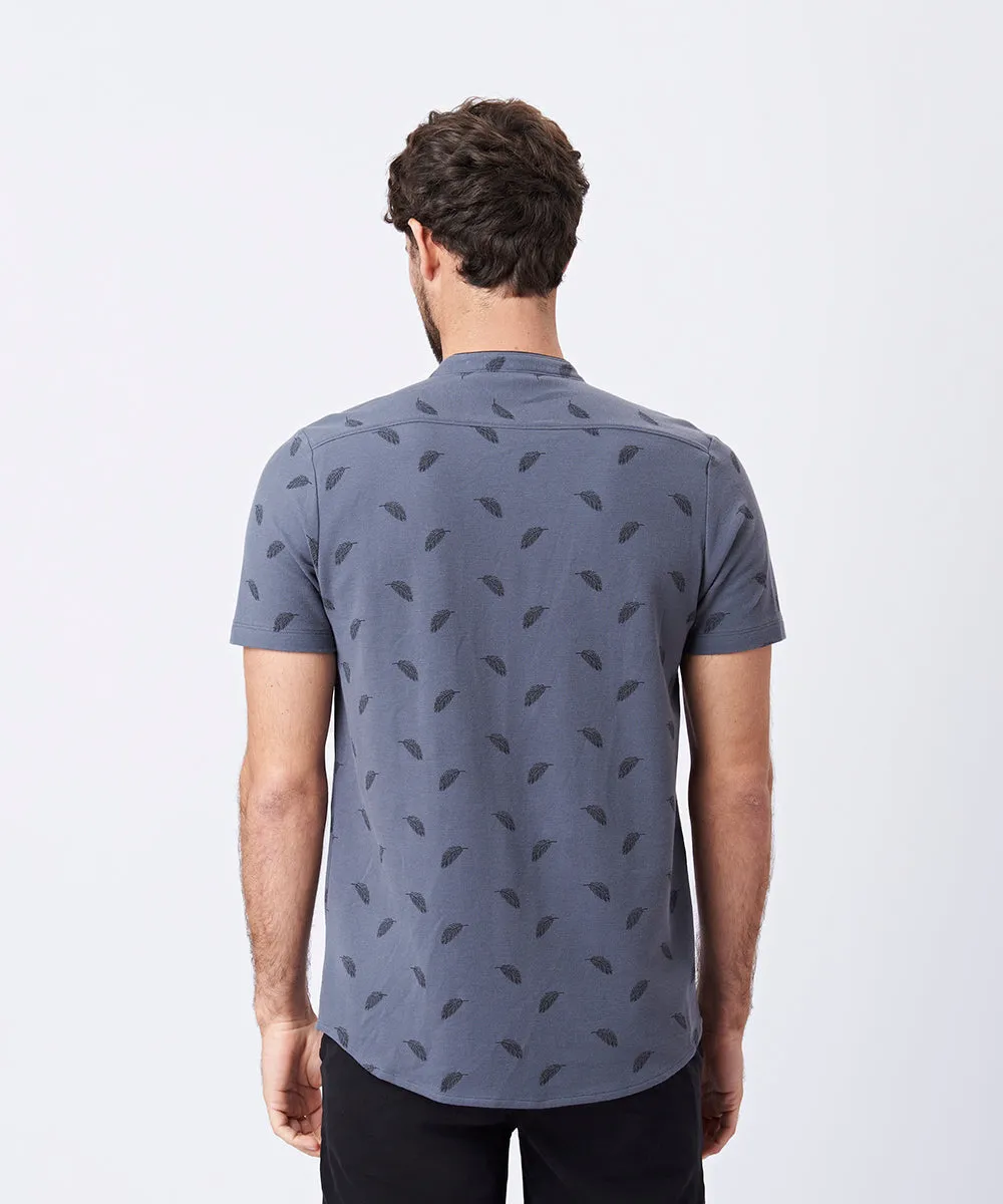POLO MANGA CORTA PIQUE BASEBALL ESTAMPADO PV23 CHARCOAL