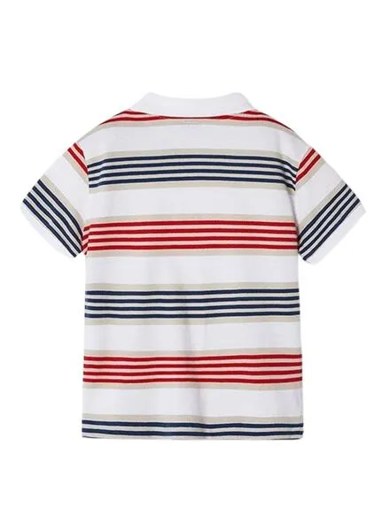 Polo Mayoral Rayas Rojo Y Azul Para Niño