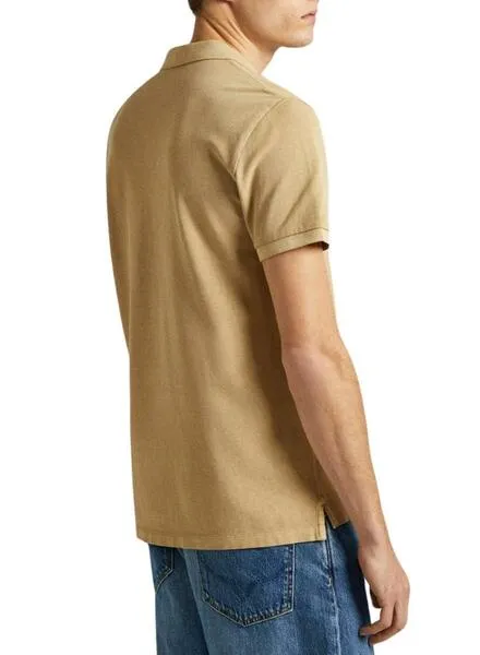Polo Pepe Jeans New Oliver Beige Para Hombre