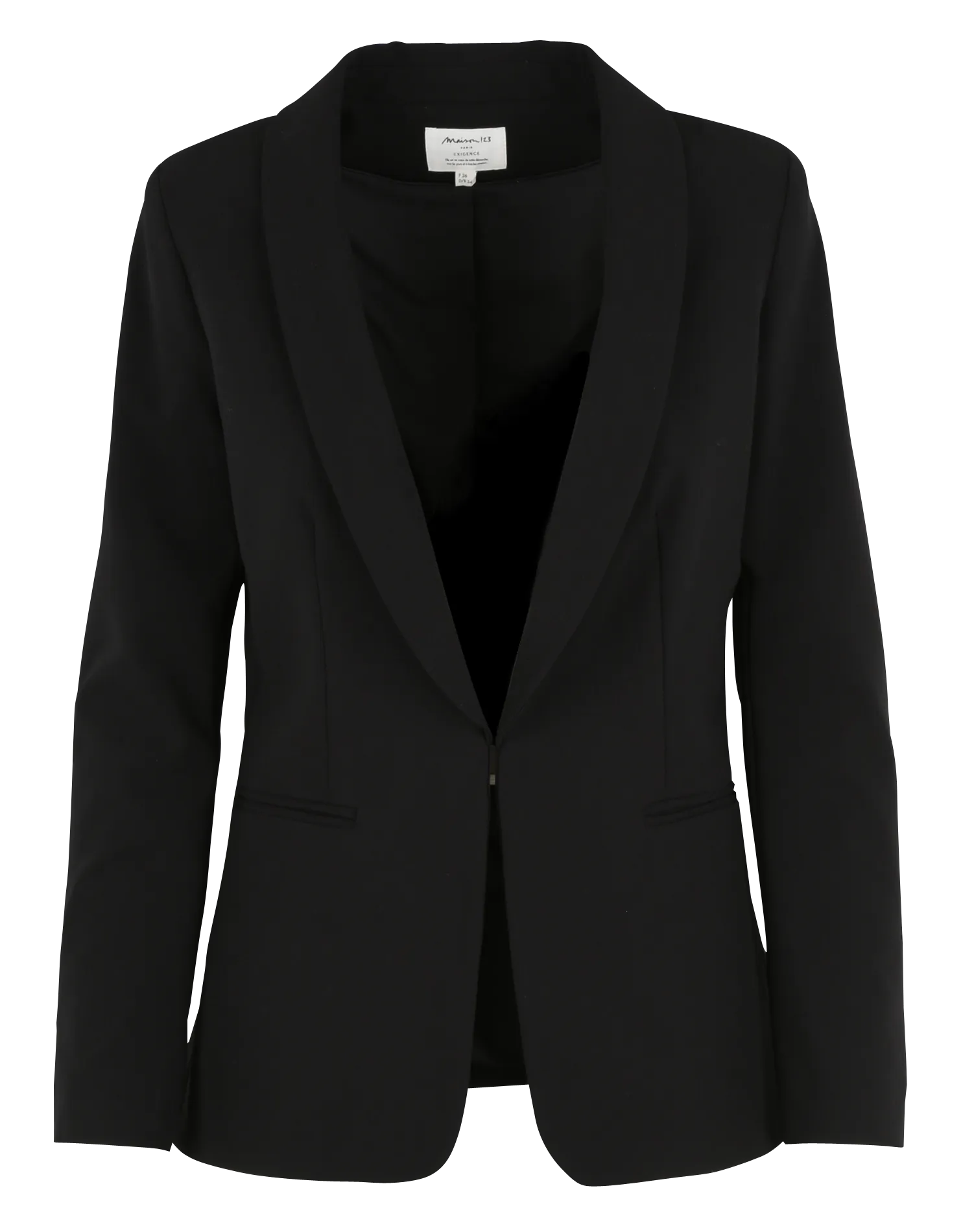 REINE  CHAQUETA CON CUELLO SASTRE EN NEGRO