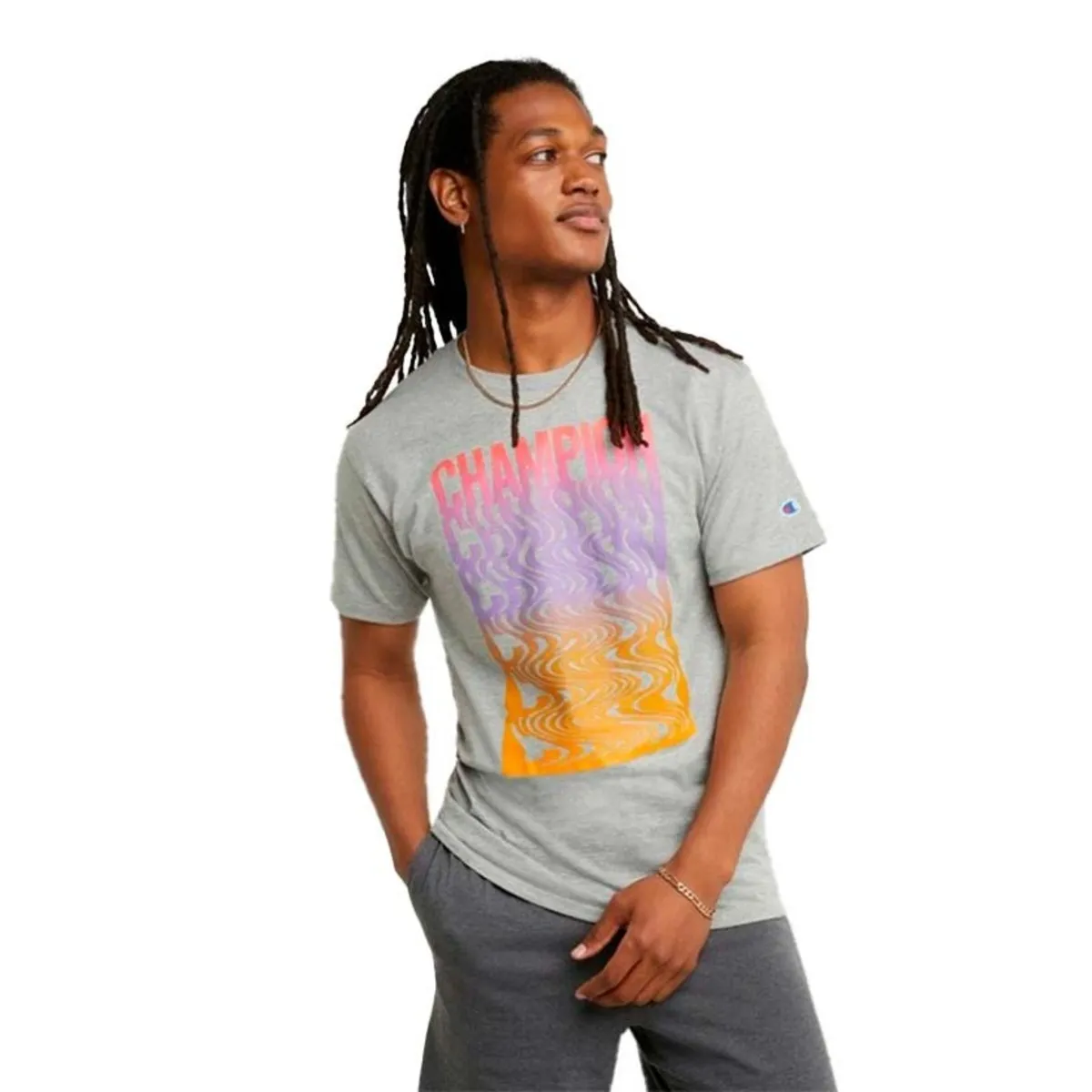 REMERA CHAMPION CLASSIC GRAPHIC TEE OXFORD GRAY