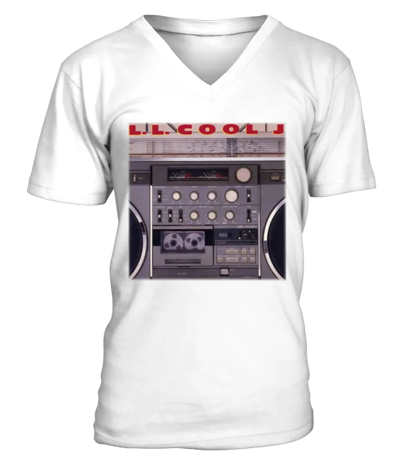 RHHWT83. LL COOL J  RADIO (1985) CAMISETA CUELLO EN V UNISEX