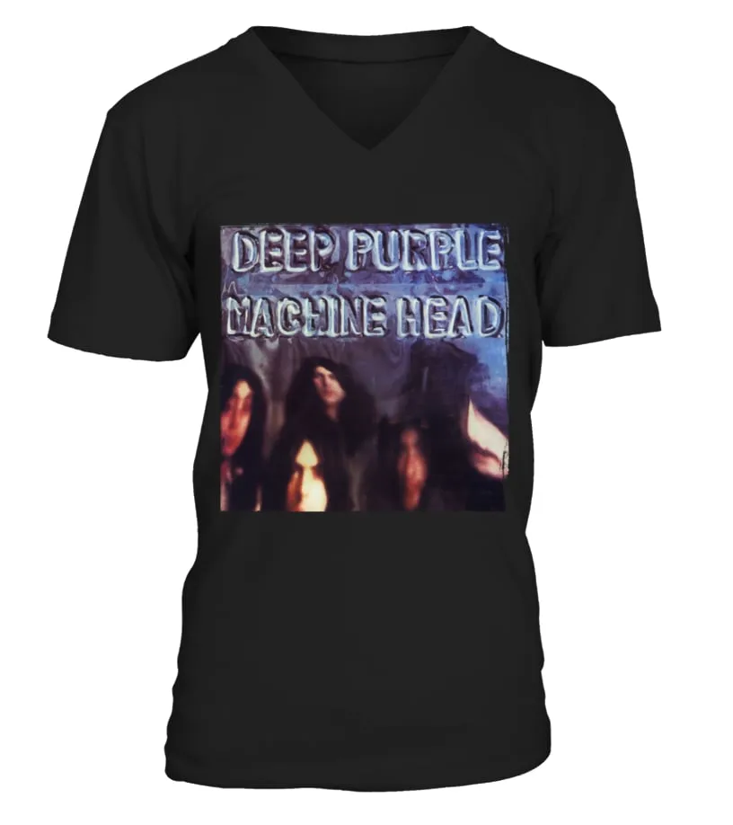 RK70SBK. 38. MACHINE HEAD (1972)  DEEP PURPLE CAMISETA CUELLO EN V UNISEX