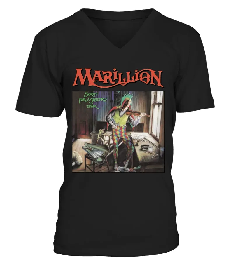 RK80S516BK. MARILLION  SCRIPT FOR A JESTER'S TEAR CAMISETA CUELLO EN V UNISEX