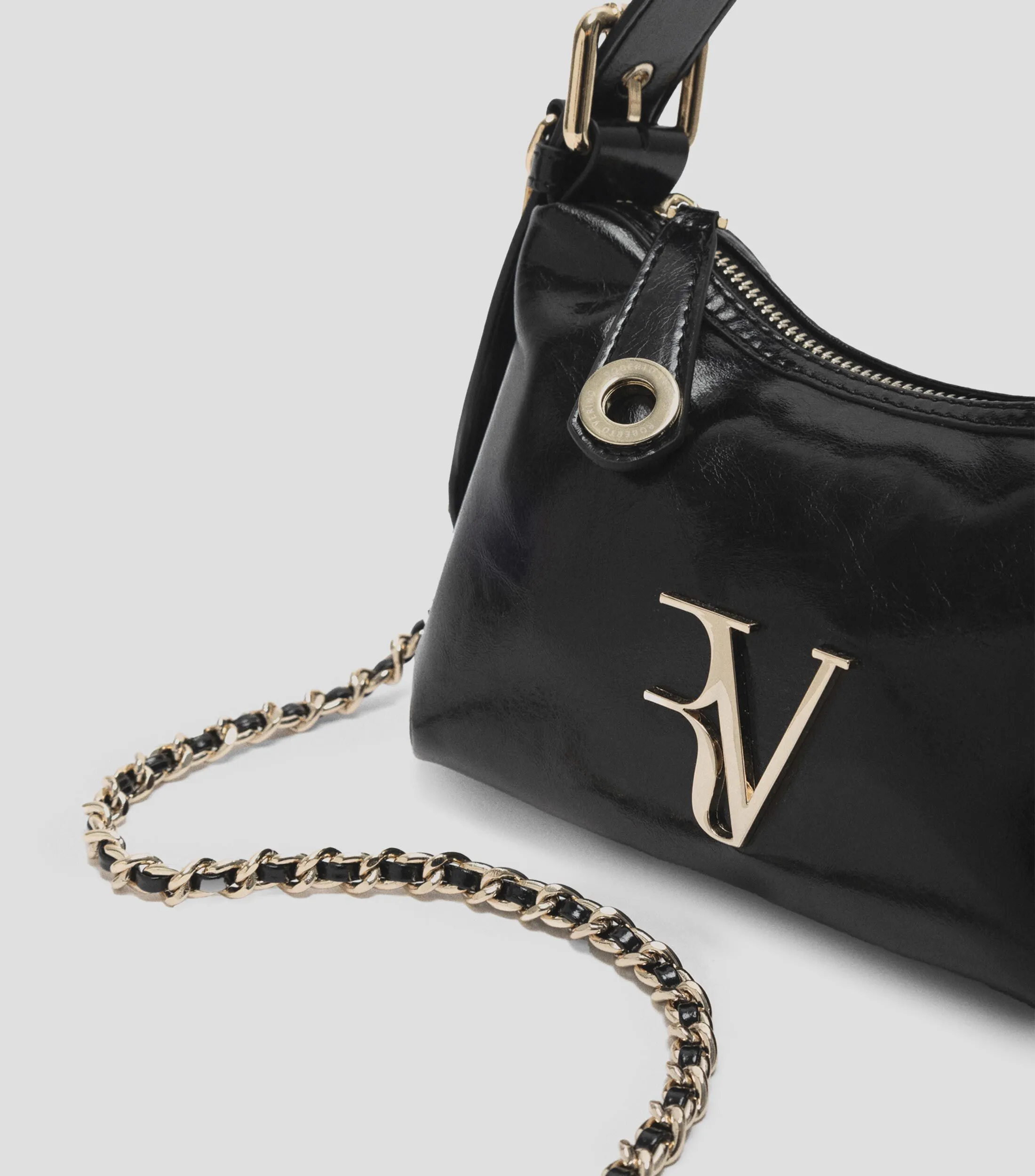 Roberto Verino Bolso mini hobo negro Margot Mujer