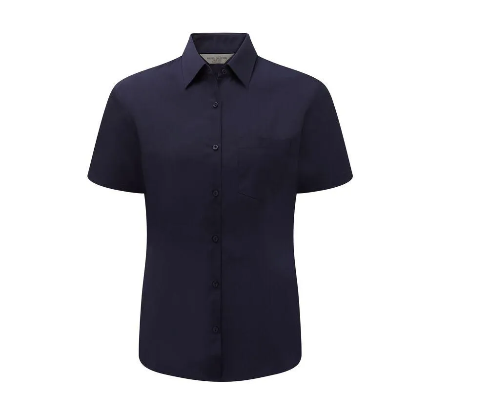 RUSSELL COLLECTION JZ35F  CAMISA POPELÍN PARA MUJER  AZUL MARINO