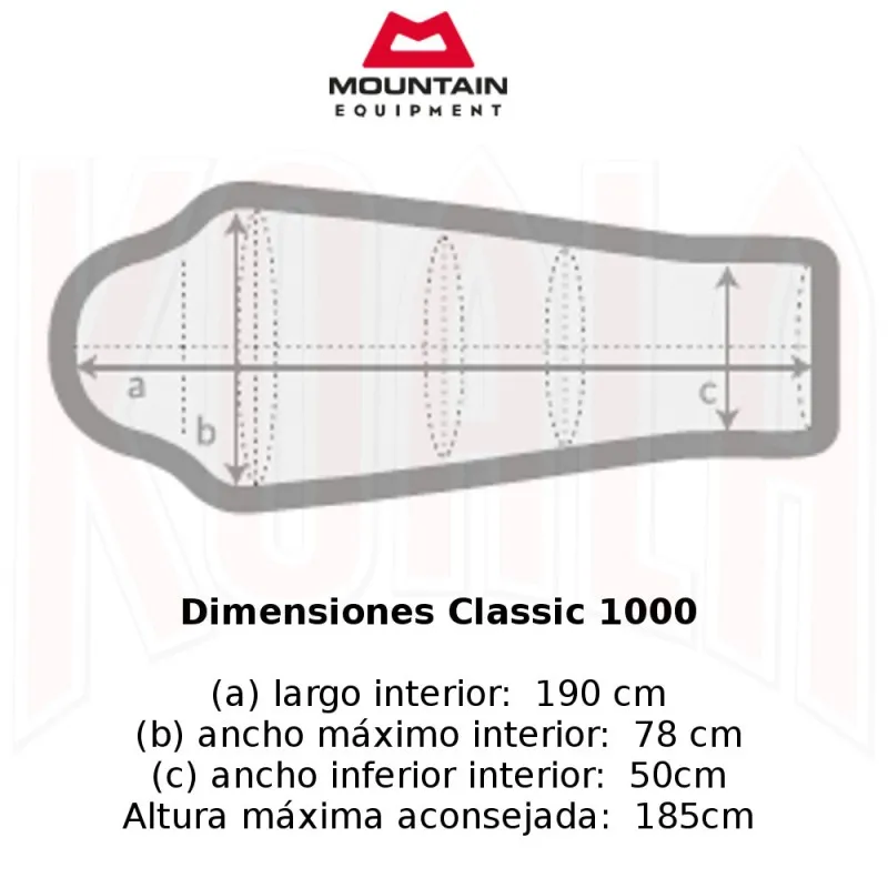 SACO DE DORMIR CLASSIC 1000 16°C MOUNTAIN EQUIPMENT