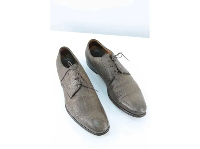 Saint Laurent Derbies de cuero Castaño 