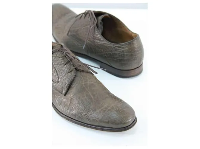 Saint Laurent Derbies de cuero Castaño 