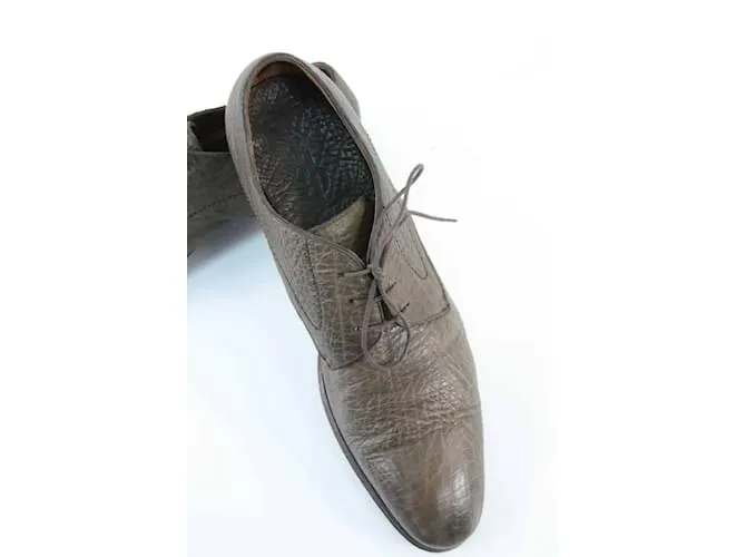 Saint Laurent Derbies de cuero Castaño 