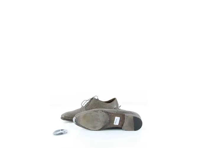 Saint Laurent Derbies de cuero Castaño 