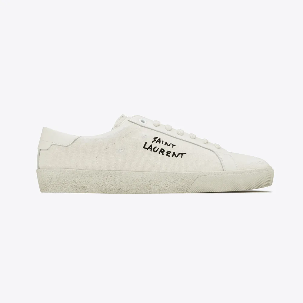 Saint Laurent Zapatillas YSL Mujer Court Classic SL/06 Bordadas con Saint Laurent