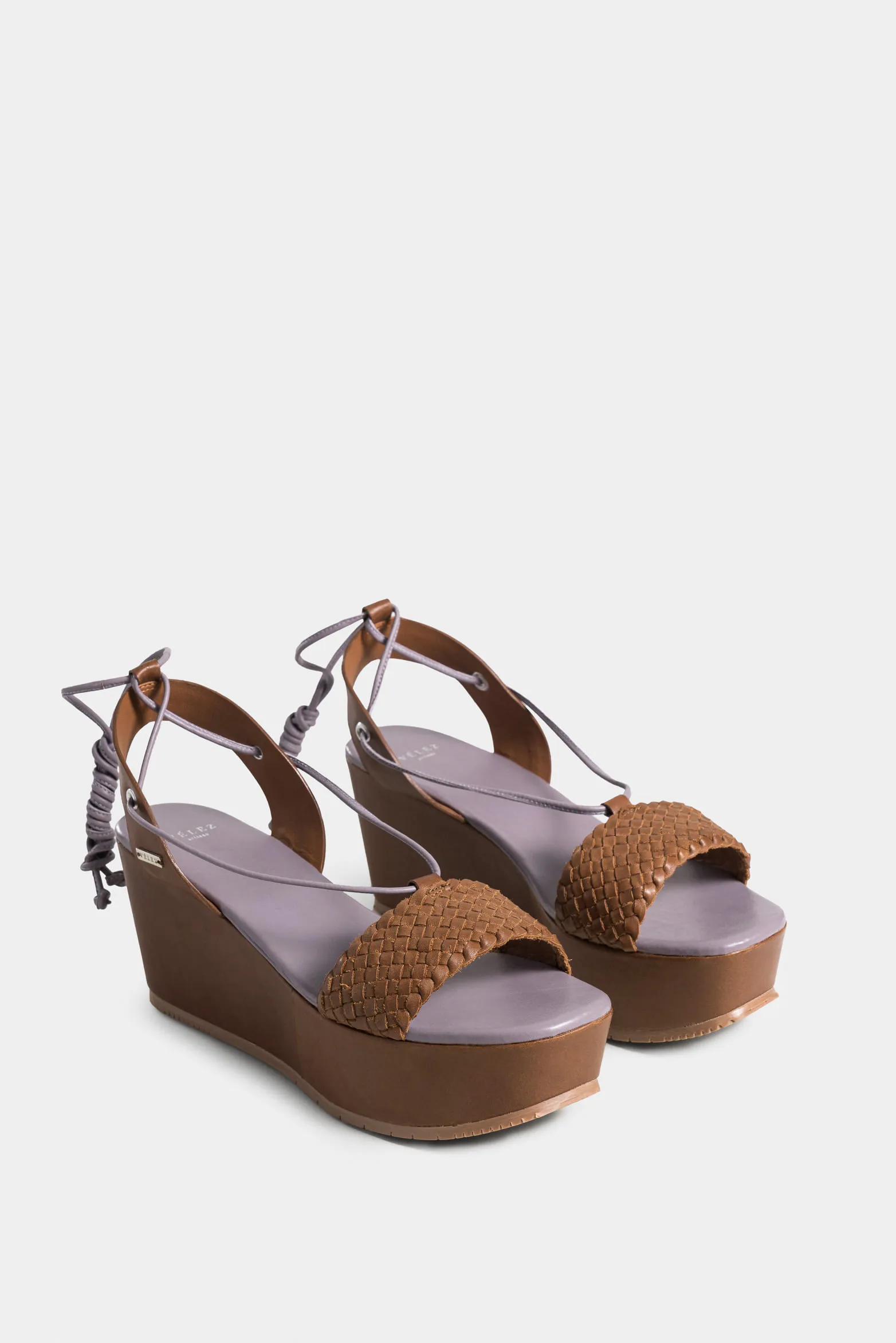 Sandalia plataforma caval 2.0 de cuero para mujer amarre al talón
