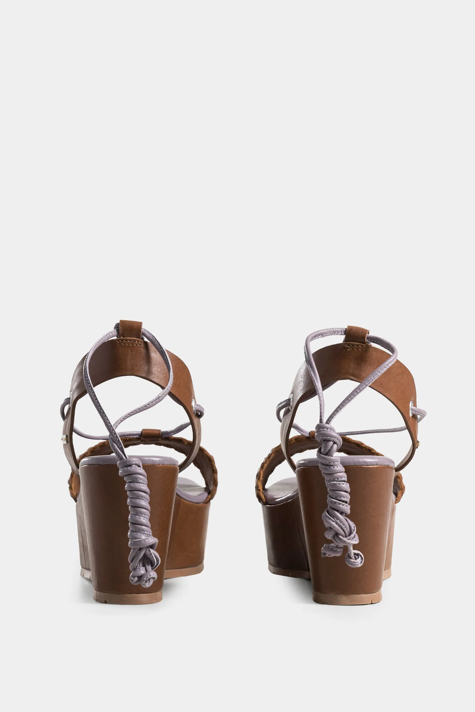 Sandalia plataforma caval 2.0 de cuero para mujer amarre al talón
