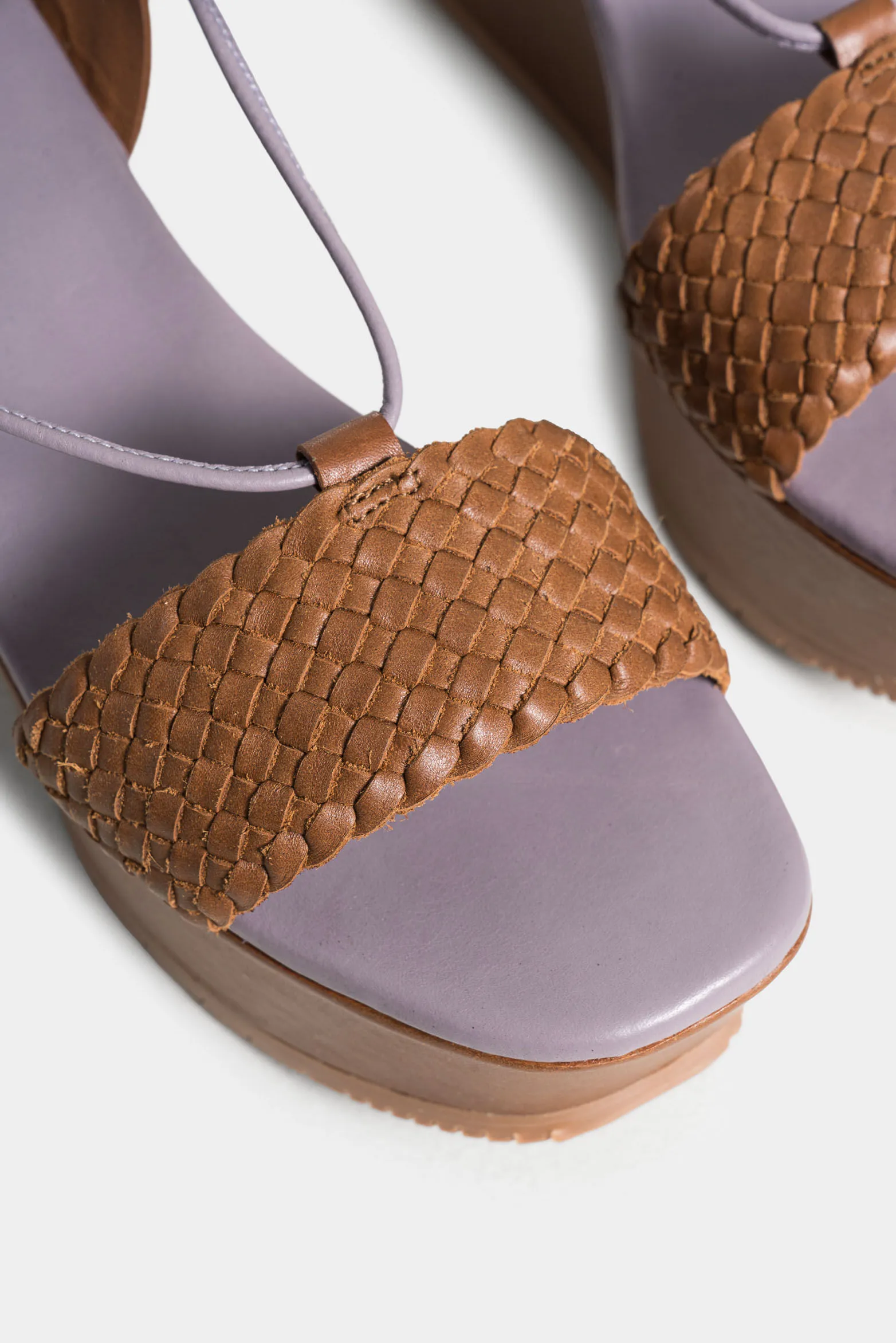 Sandalia plataforma caval 2.0 de cuero para mujer amarre al talón