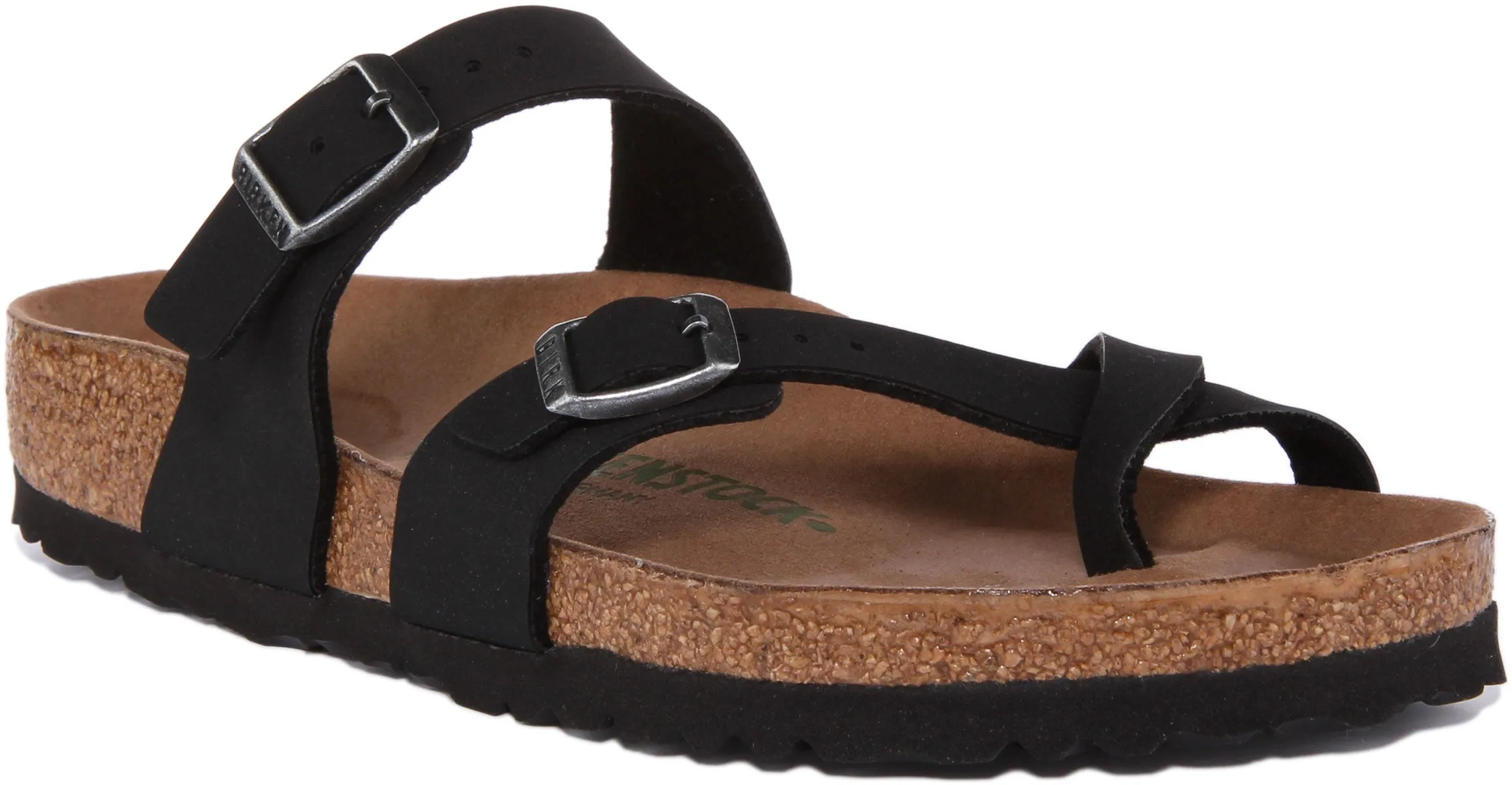 Sandalias de Cuero de Nobuck para Mujer Birkenstock Mayari en Beige