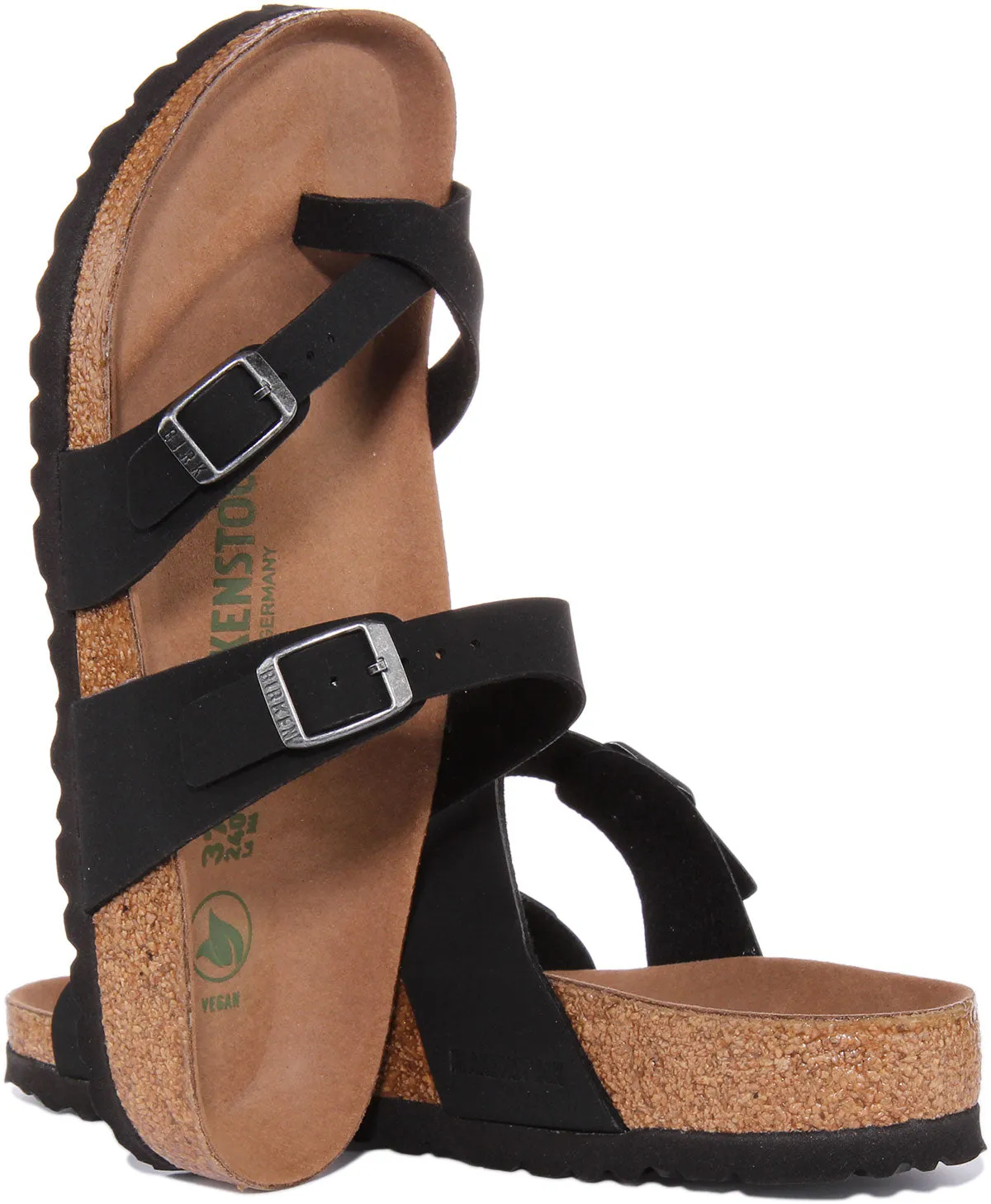 Sandalias de Cuero de Nobuck para Mujer Birkenstock Mayari en Beige