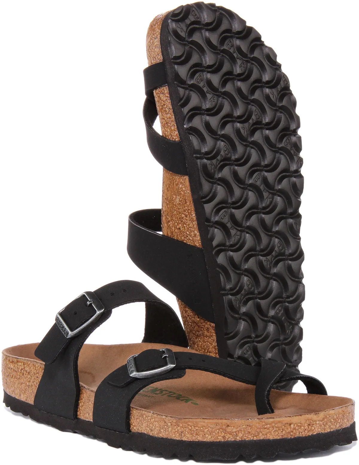 Sandalias de Cuero de Nobuck para Mujer Birkenstock Mayari en Beige
