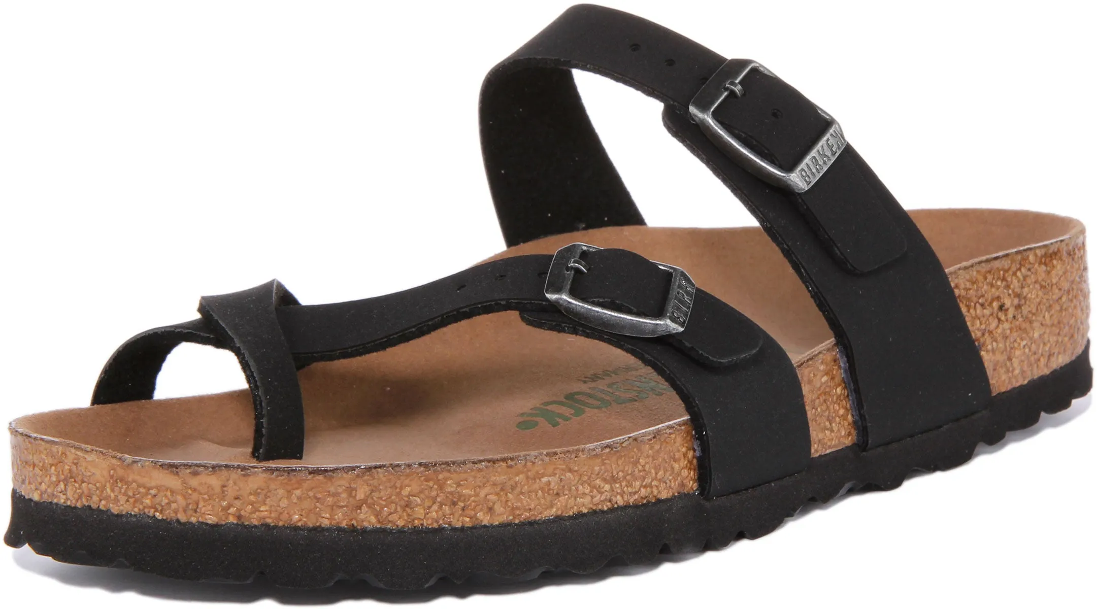 Sandalias de Cuero de Nobuck para Mujer Birkenstock Mayari en Beige