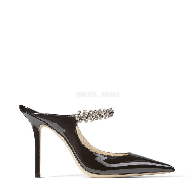 Sandalias de vestimenta de zapatos para mujeres de la marca de lujo Bombas Bing Bing Slipper High Crystal Store Stiletto Heels S