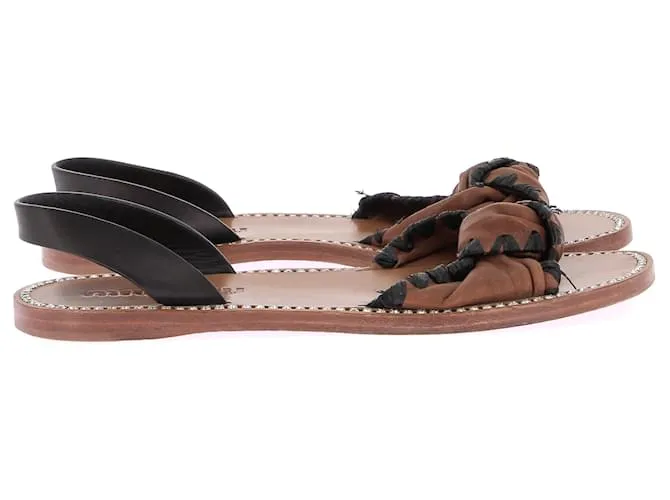 Sandalias MIU MIU T.EU 38.5 Cuero Camello 