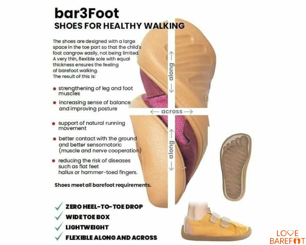 Sandalias Respetuosas Veganas Bar3foot Elf Marino