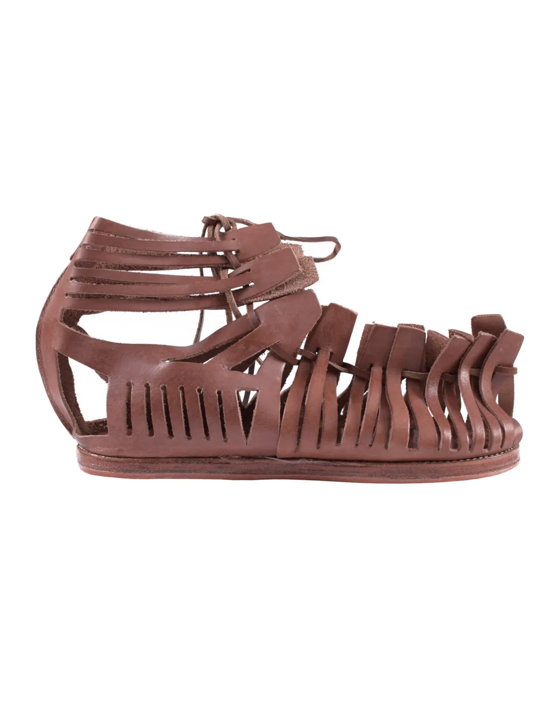 Sandalias romanas Caligae, cuero marrón claro
