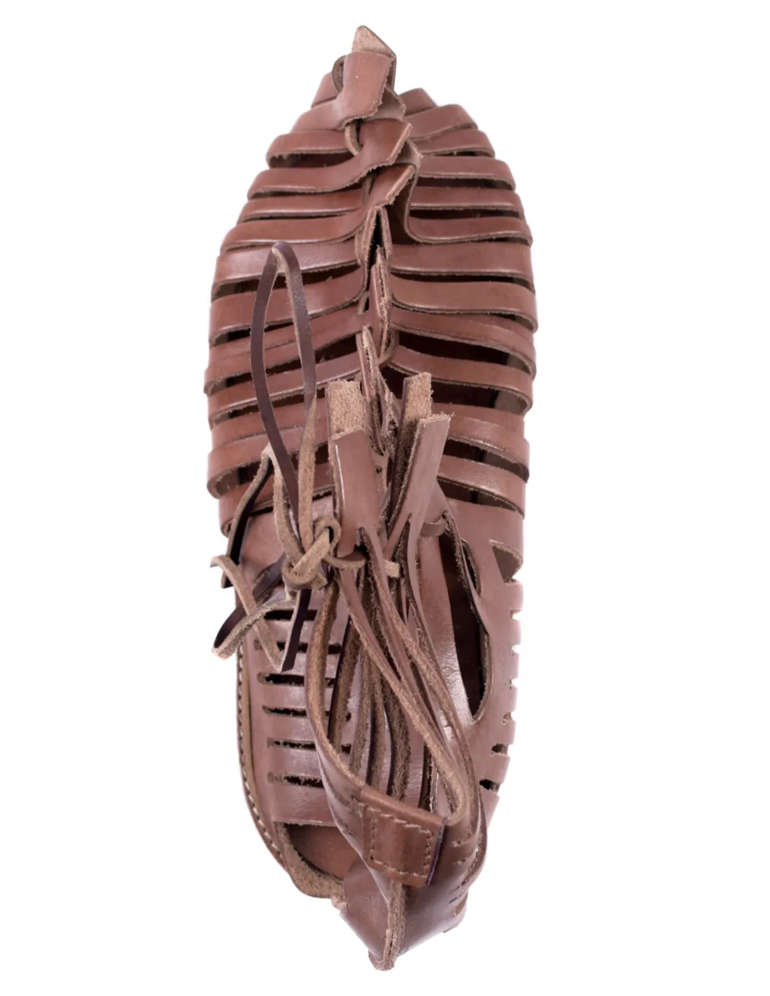 Sandalias romanas Caligae, cuero marrón claro