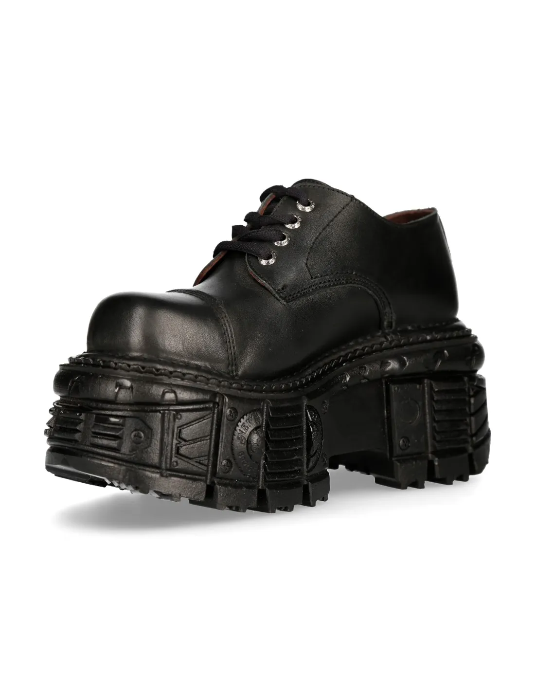 SHOE BLACK IMPERFECT WITH LACES MTANKMILI003S1