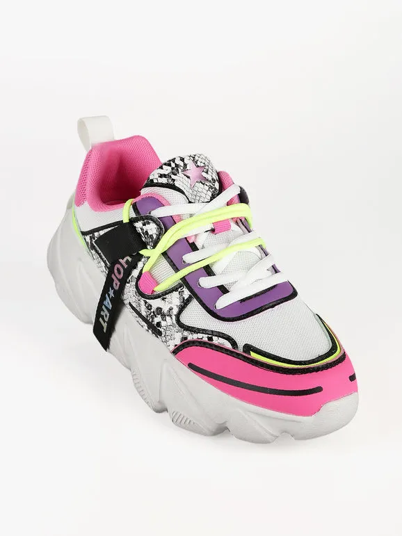 Shop Art CHUNKY AMY Deportivas de mujer en pitón multicolor