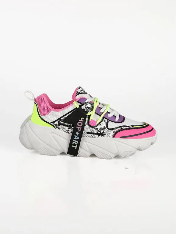 Shop Art CHUNKY AMY Deportivas de mujer en pitón multicolor