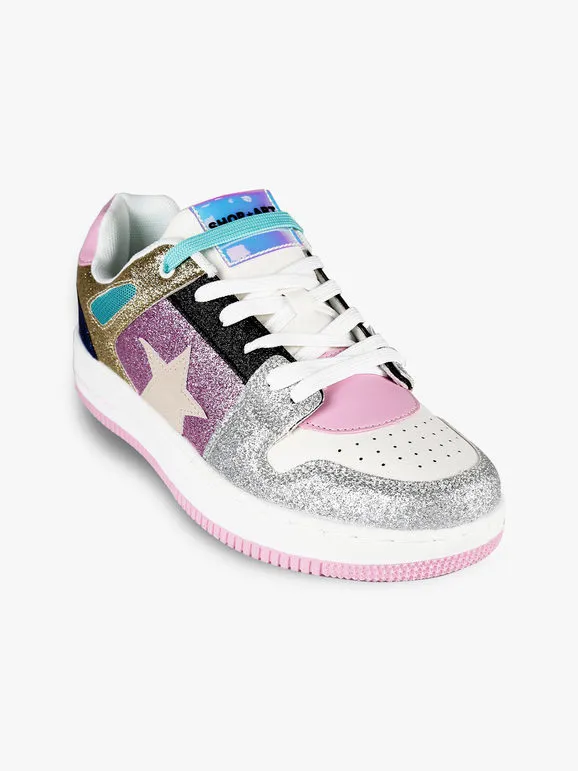 Shop Art LOW BASKETBALL HAILEY Deportivas mujer glitter