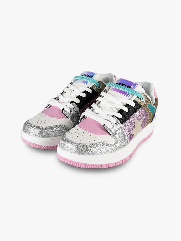 Shop Art LOW BASKETBALL HAILEY Deportivas mujer glitter