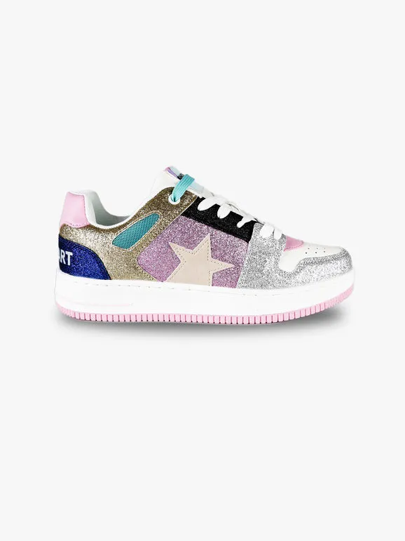 Shop Art LOW BASKETBALL HAILEY Deportivas mujer glitter