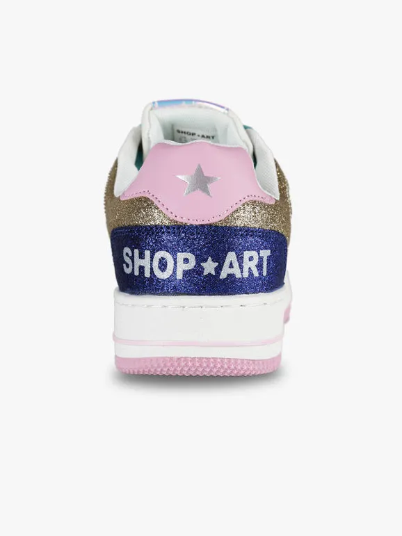 Shop Art LOW BASKETBALL HAILEY Deportivas mujer glitter