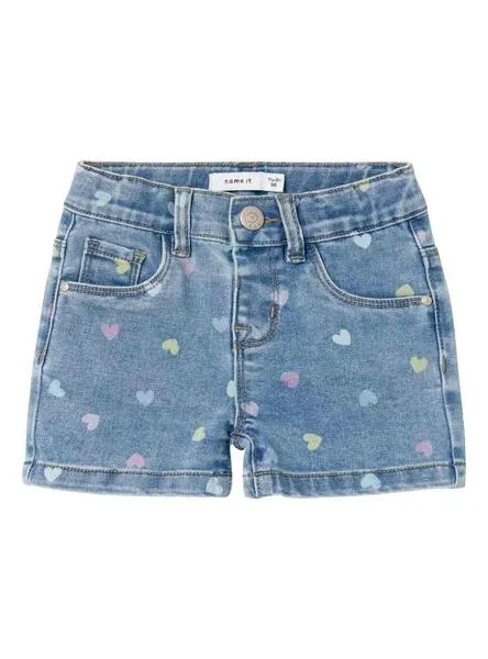 Shorts Name It Salli Slim Azul Para Niña