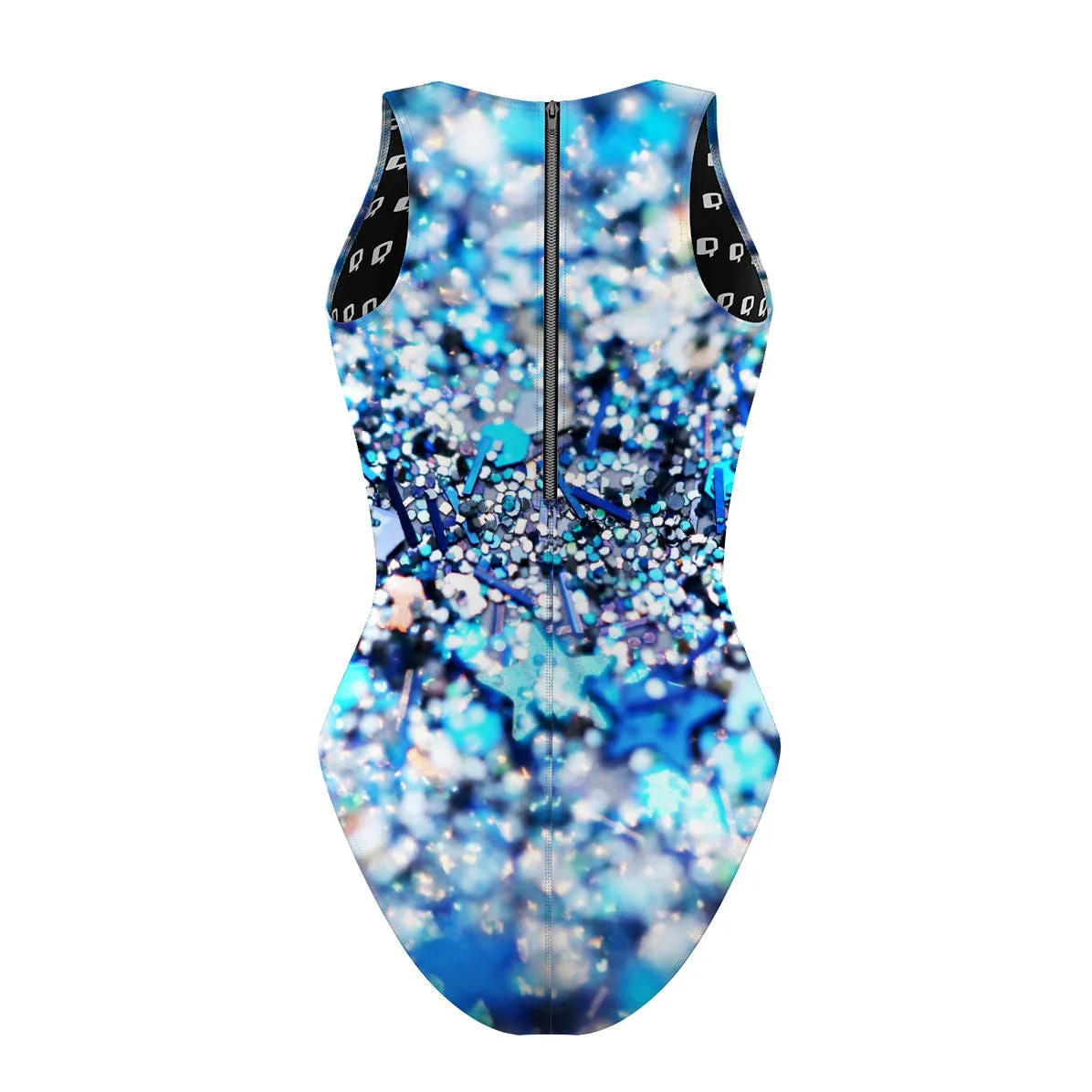 SNOW GLITTER  WOMEN WATERPOLO SWIMSUIT CLASSIC CUT