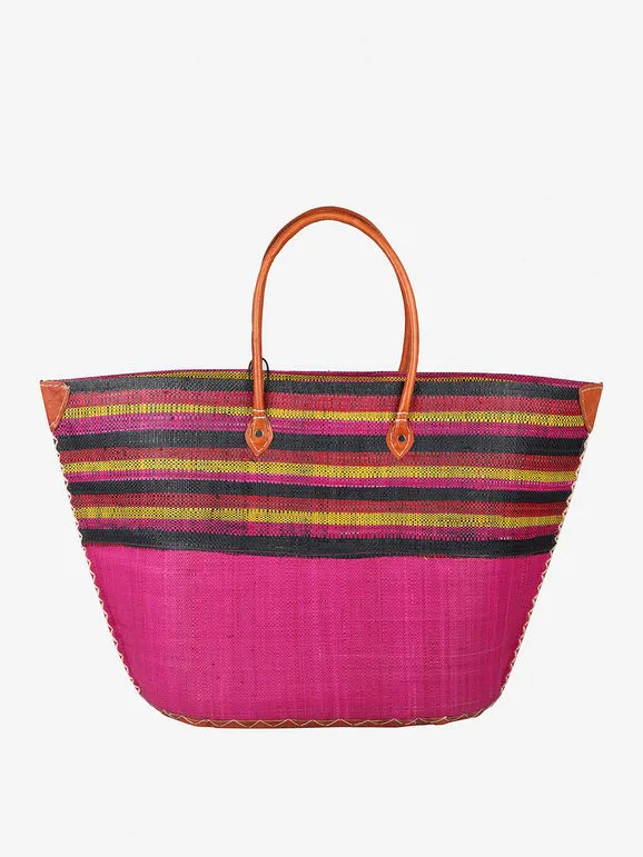 Solada Bolso de playa de paja de colores