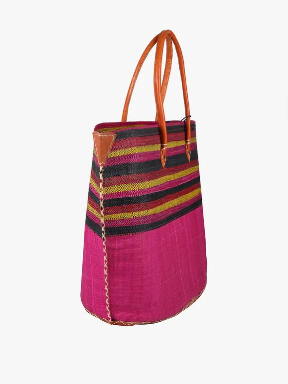 Solada Bolso de playa de paja de colores