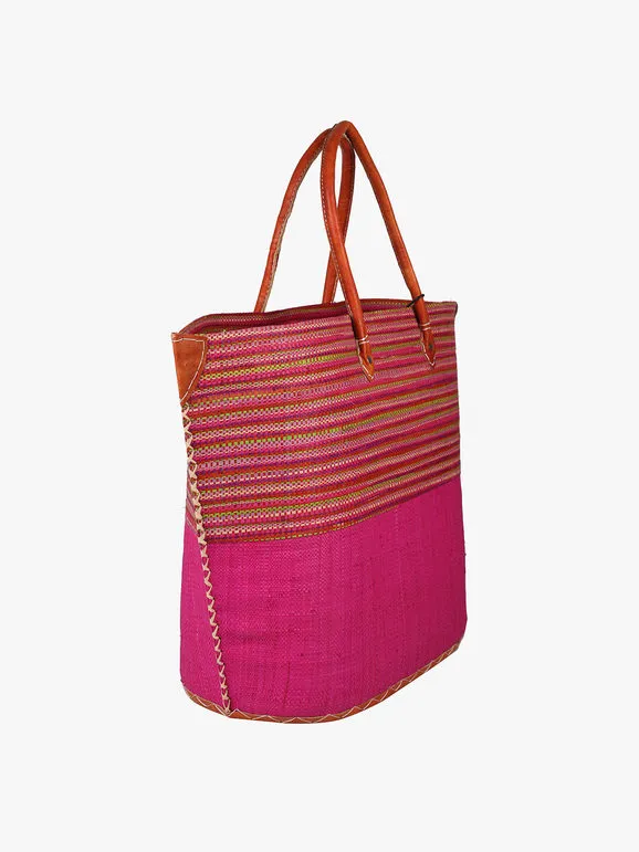 Solada Bolso de playa de paja de colores