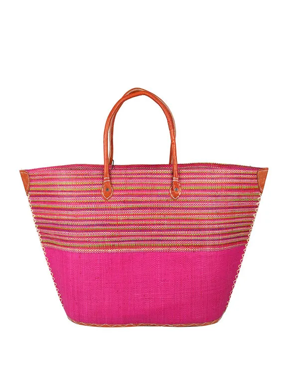 Solada Bolso de playa de paja de colores