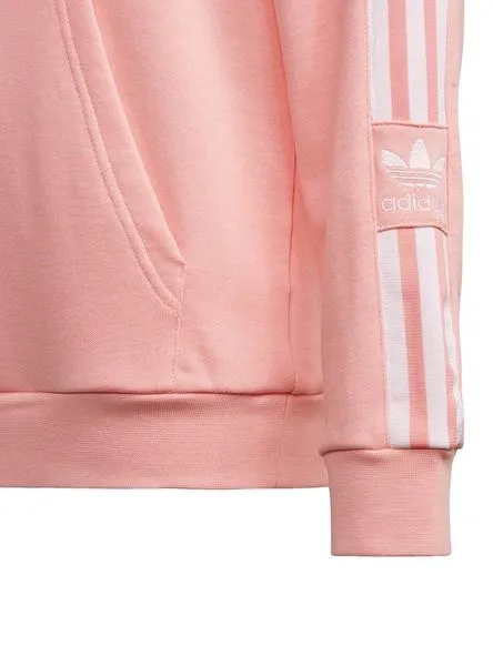 sudadera adidas lock up rosa para niña