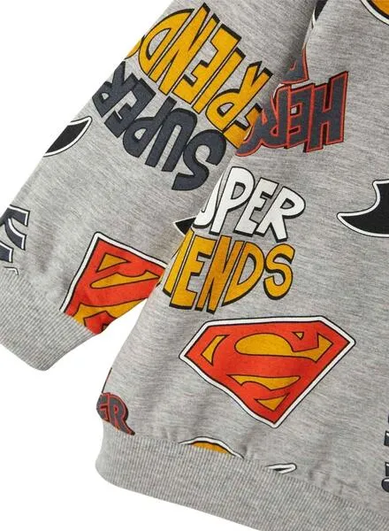 Sudadera Name It Solo Superfriends Gris Para Niño