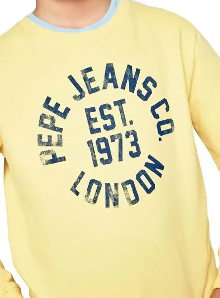 sudadera pepe jeans caden amarillo para niño