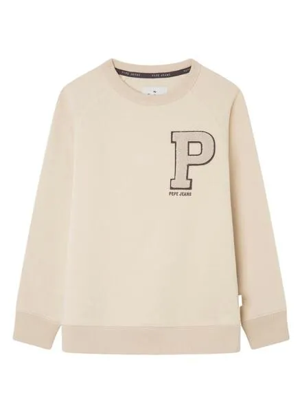 Sudadera Pepe Jeans Nils Beige Para Niño