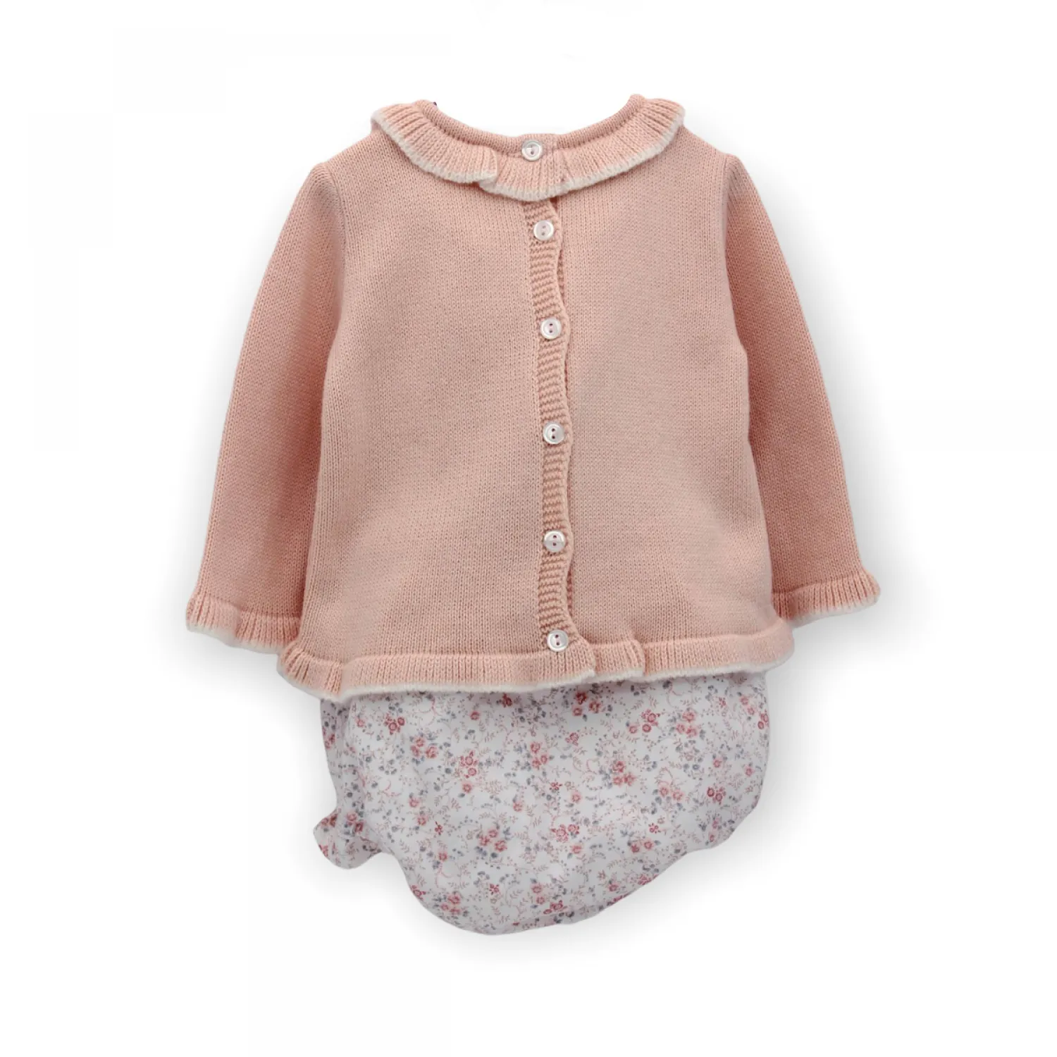 Sweater and panties for girls Cloud Collection of Foque cotton.